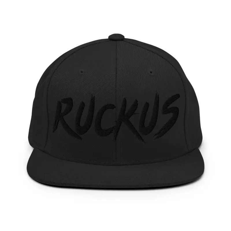 RUCKUS HAT BLACK STITCH